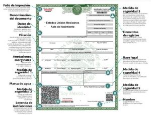 ACTA DE NACIMIENTO CONSULAR