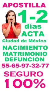 APOSTILLAR ACTA DE NACIMIENTO CDMX